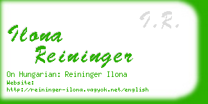ilona reininger business card